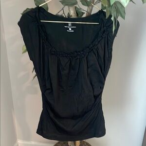 New York & Company Black Dressy Tee